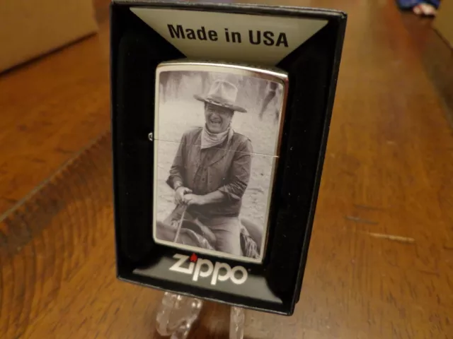 John Wayne In The Saddle Trail Boss Zippo Lighter Mint In Box