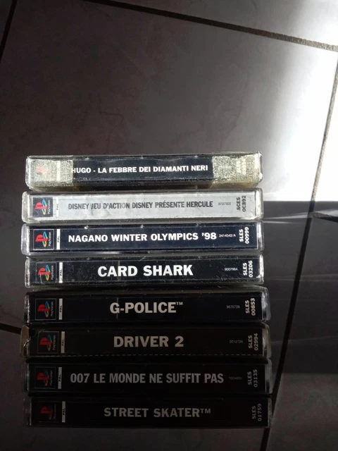 Lot Sony 8 Jeux Ps1 PlayStation (Disney, G-Police, Driver, Street Skater, Hugo)