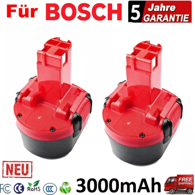 2X Akku 3AH 9.6V Ni-MH Für Bosch BAT048 GSR 9.6 PSR960 2607335461 BAT119 BAT100