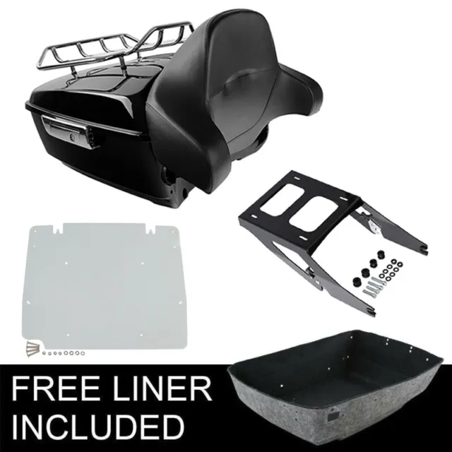 King Pack Trunk Rack 2-Up Mount Plate Fit For Harley Tour Pak Sport Glide 18-23