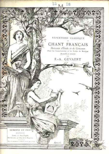 Gevaert. Repertoire Classique Du Chant Francais N°55-56 La Servante Maitresse