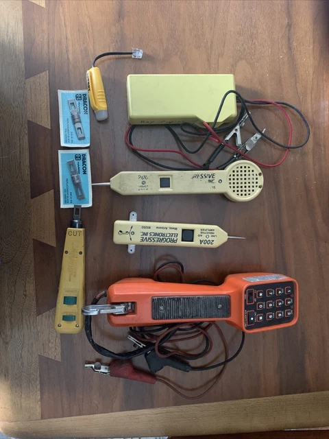 Vintage AT&T Craft Test Set Butt Linemans Phone Line Tester and other tools