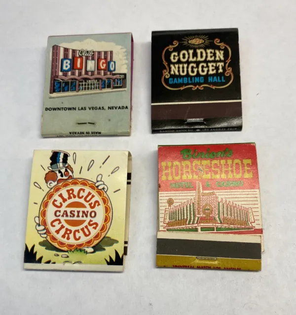 Vintage Lot Of 4 Las Vegas Casino Matches Match Books