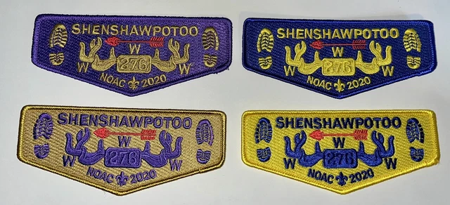 Boy Scout OA 276 Shenshawpotoo Lodge 2020 NOAC Flap Set - FULL SET