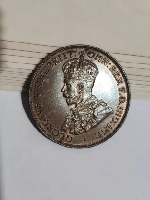 Australian 1933 HALF PENNY UNC/ CH UNC 3