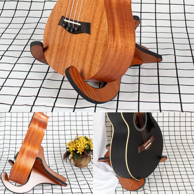 Holz Halter Gitarrenständer E-Gitarre Stative für Ukulele Mandoline Banjo Violin 3