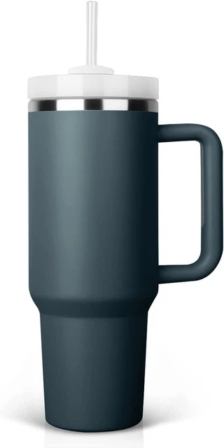 40 Oz Tumbler with Handle and Straw Lid Insulated Reusable Stainless Steel Water