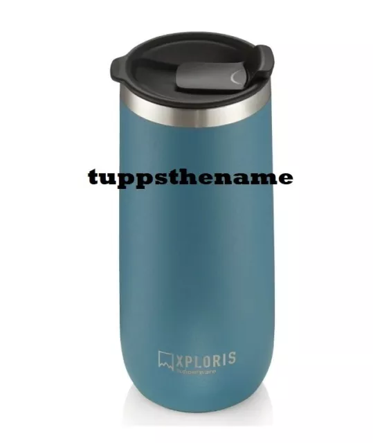 NEW Tupperware Xploris Tumbler 470ml Double Walled Stainless Steel Cup Hot Cold