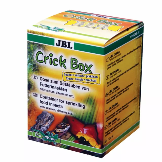 JBL CrickBox - Schütteldose - Dose zum Bestäuben von Futterinsekten - Crick Box