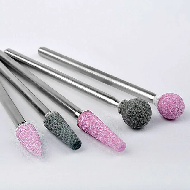 5 Pcs Quartz Drill Bit Tools Nail Art Manicure Polishing Grinding Head Set