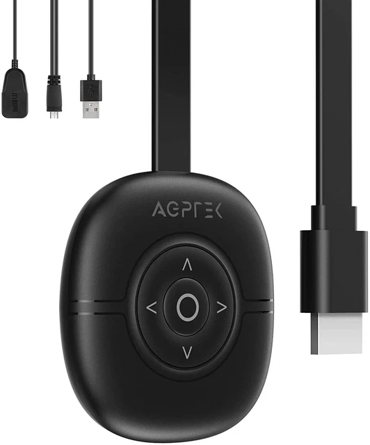 Adaptateur HDMI Sans Fil 4K - Dongle Miroir écran Pour Android, IOS, Windows, Mac - Streaming Fluide, Faible Latence, Plug-and-play