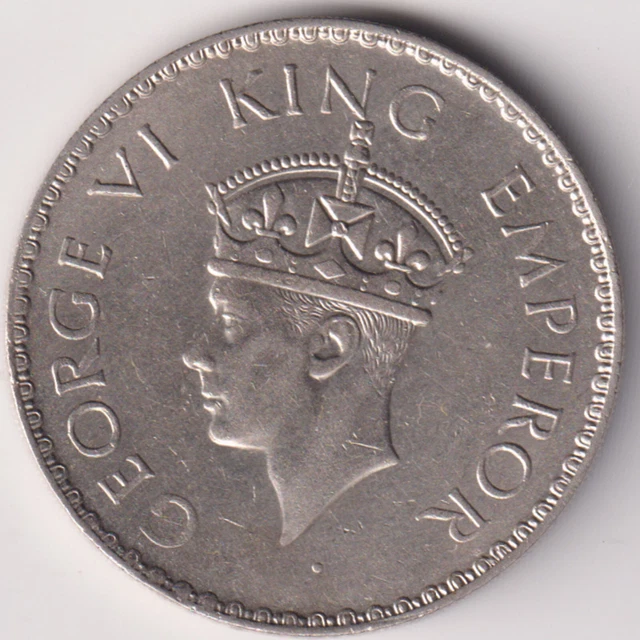 East India Company 1840 Victoria Queen Divided Legend One Rupee Silver Coin