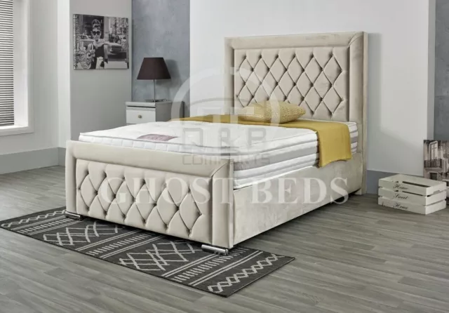 New Plush Havana Bed + 55" Floor Standing Headboard + Optional Mattress