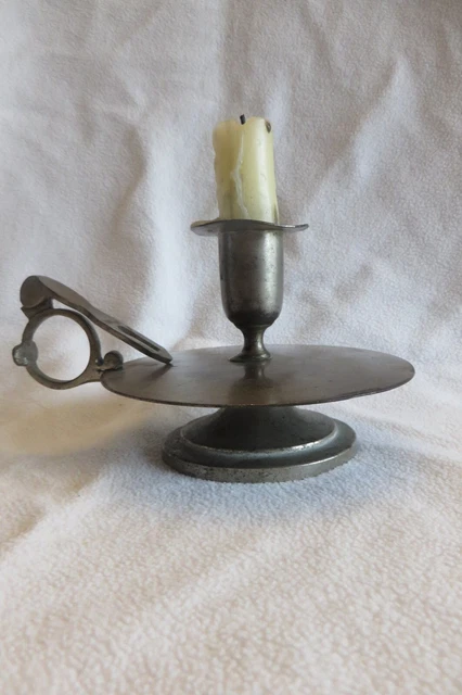 Bougeoir en métal doré vintage