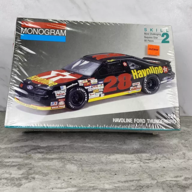 Monogram Davey Allison #28 Havoline Ford Thunderbird 1:24 Model Kit 1991 Sealed