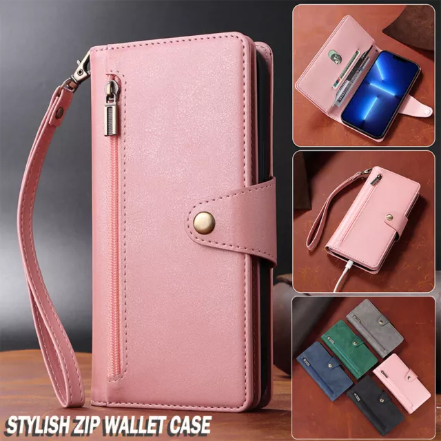 For Samsung A13 A33 A53 A12 A22 A52S A72 Case Leather Wallet Flip Zipper Cover