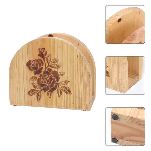 Soporte para servilletas de madera soporte para tela rústico para granja soporte para servilletas para