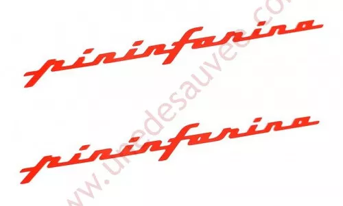 Autocollant Sticker Pininfarina Rouge - Enjoliveur D'aile Arrière - Custode Peug