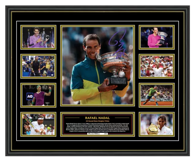 Rafael Nadal 22 Grand Slams Signed Limited Edition Framed Memorabilia