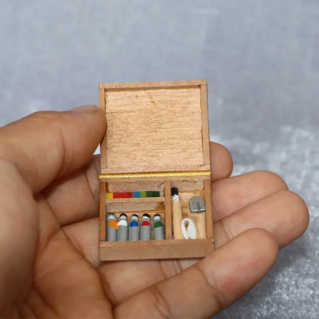 Dolls House 1/12 Scale Miniature Painter's Paint Boxes Art Supplies Accessories