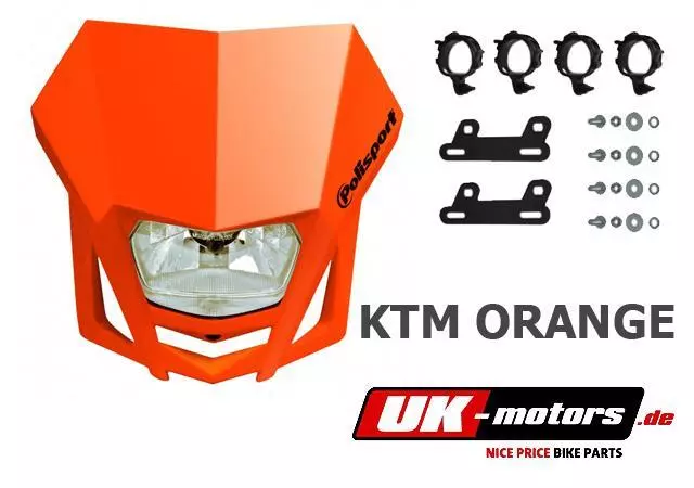 Polisport Universal Maschera con Lampada Arancio