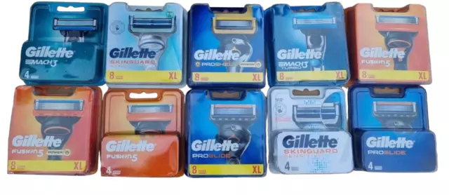 Gillette Razors & Replacement Blades Packs (Mach3 Fusion Sensitive ProGlide)