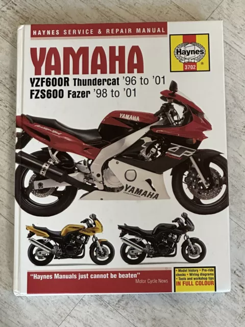 Haynes Manual 3702 - Yamaha YZF600R Thundercat & FZS600 Fazer, 1996 to 2001