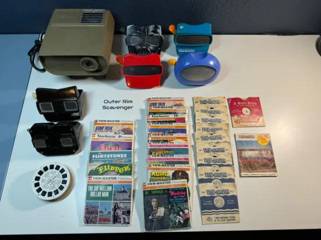 Huge Vintage Lot of View-Masters/Projector Machines/Mixed/Rare/New/Old Reels