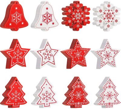 decorazioni natalizie fai da te per arti e fette di legno preforate con fori in legno Set di 20 fette in legno naturale da 8,9 a 10,2 cm 5ARTH 