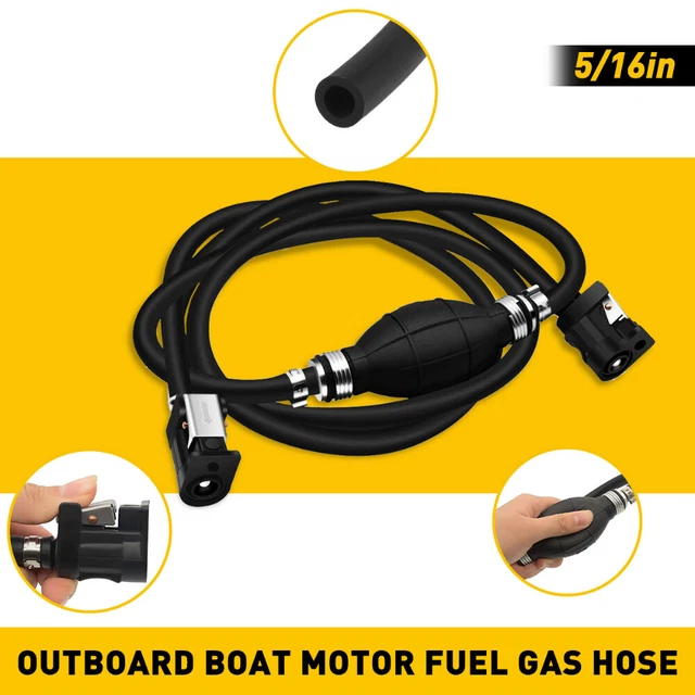 5/16" Marine Outboard Boat Motor Fuel Gas Hose Line for Boat RV Tractor Caravans