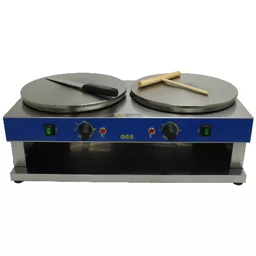 Elektro-Crêpes-Eisen, 2 Crêpes-Platten, Crepesgerät, Crêpesmaker, Crepe