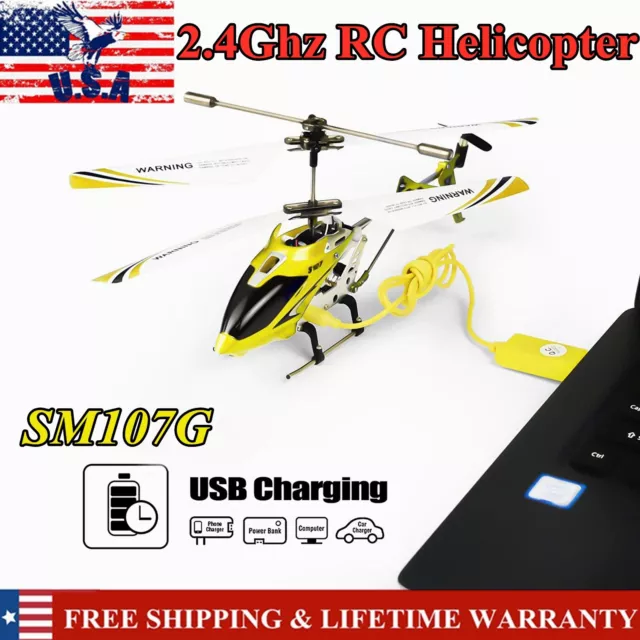 Syma RC Helicopter S107G 3.5CH Alloy Remote Control Gyro Toy Gifts Kids Adult US