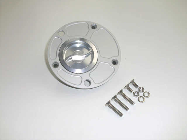 Tappo serbatoio / scangiamento rapido / CNC / argento / Ducati 1198 / 1098 / 848
