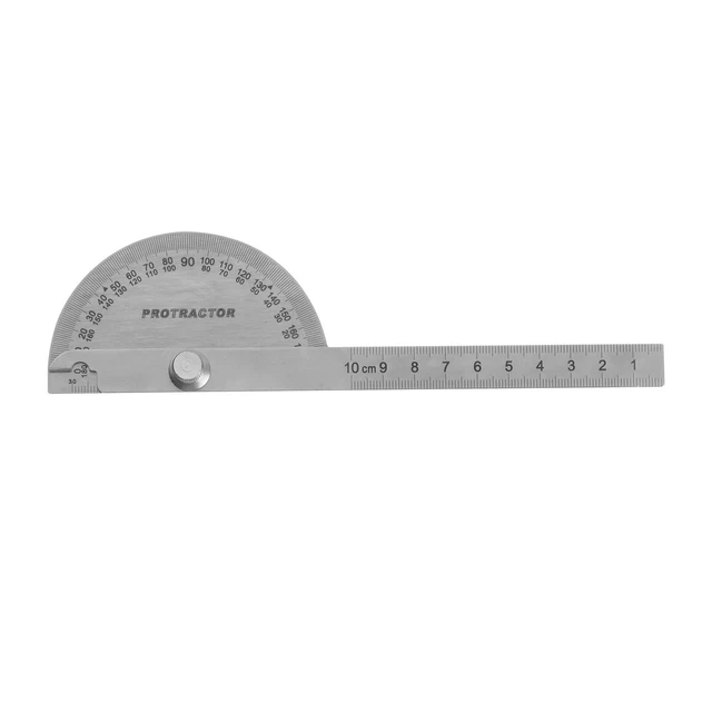 Angle Protractor 0-180 Degrees Round Head Finder Measuring Ruler w 10cm Two Arm