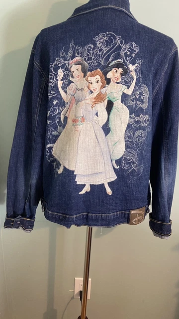 Disney Store Studio Collection Princess Denim Jean Jacket Vintage Size  XL Rare