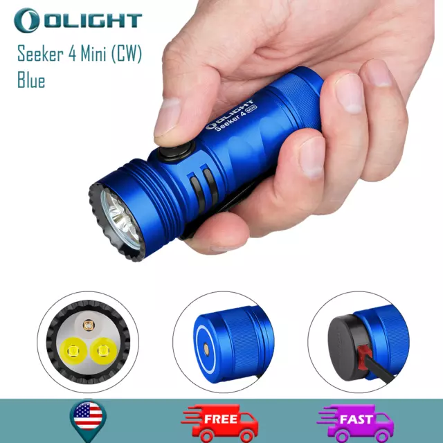 Olight Seeker 4 Mini 1200 Lumens Rechargeable LED Flashlight with UV Light