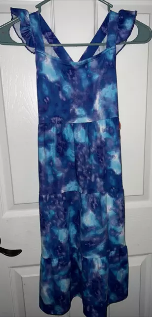 NWT Wonder Nation tiered maxi dress girls size 6/6X tie dye pattern