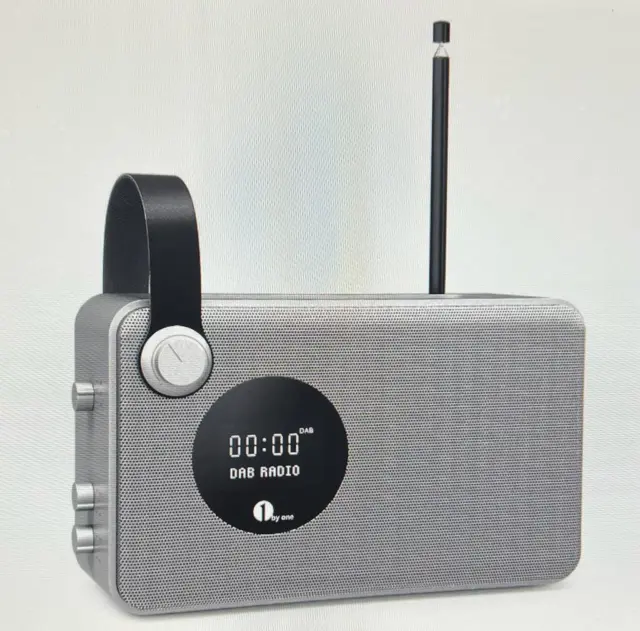 1byone DAB-Radio Wireless Lautsprecher Kabellos FM Wecker Akku ODE00-0860
