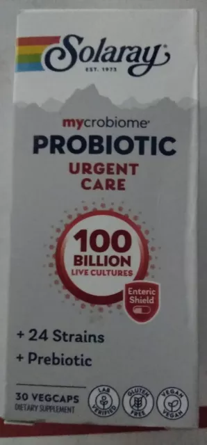 Solaray - Mycrobiome Probiotic + Prebiotic Inulin Urgent Care 100 Billion