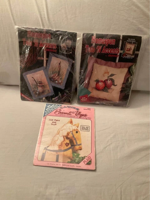 De colección 2 acentos de tole 'N de Bernat poste de cerca/manzanas, (1) kit de poni de pintura