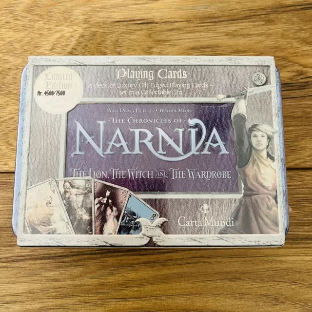 Carta Mundi Ltd Edition Narnia Playing Card Game in  tin box. New and Sealed