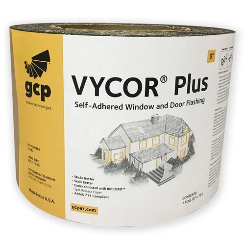 Grace Vycor Plus Self-Adhered Window and Door Flashing - 6in. - Carton of 12 ...