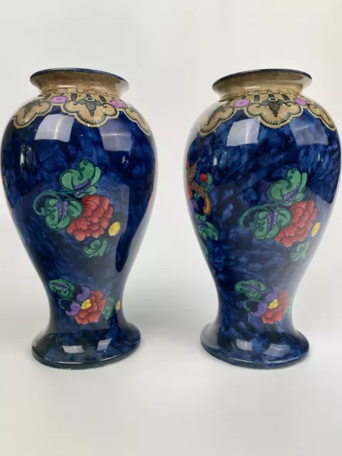 Antique KEELING & CO, Losol Ware,  Magnolia Vases C1920/30's FABULOUS CONDITION 2