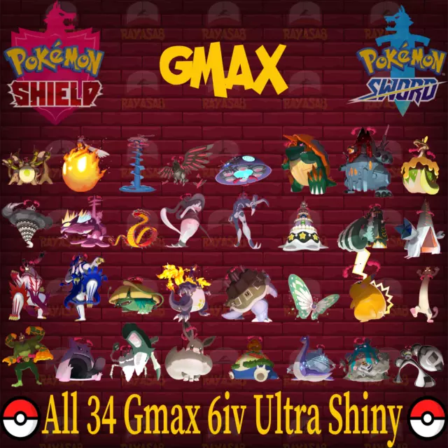 8 Shiny 6IV Eevee Evolutions + 2 Gmax Eevee /w Master Balls Pokemon Sword  Shield