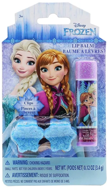 Disney frozen lip balm Blueberry and hair clip