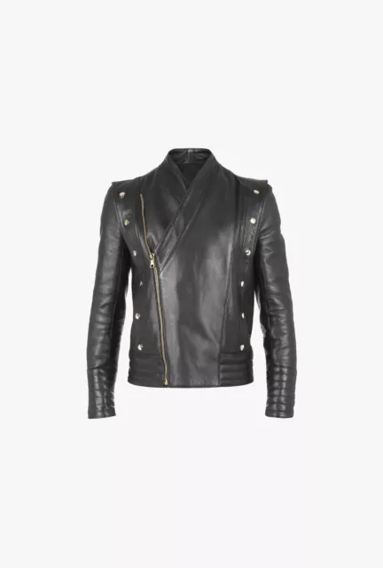 Rare Blouson Cuir Balmain Défilé