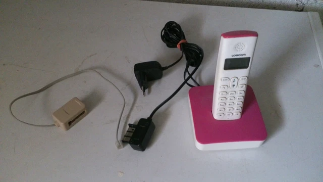Téléphone Fixe Sans Fil Logicom ILOA 350 - Trio - Écran Large - DECT/GAP - Autonomie 90h - Noir - Sans Répondeur