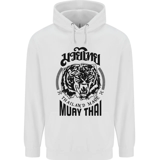 Muay Tailandese Fighter Warrior Mma Arti Marziali Bambini Felpa con Cappuccio