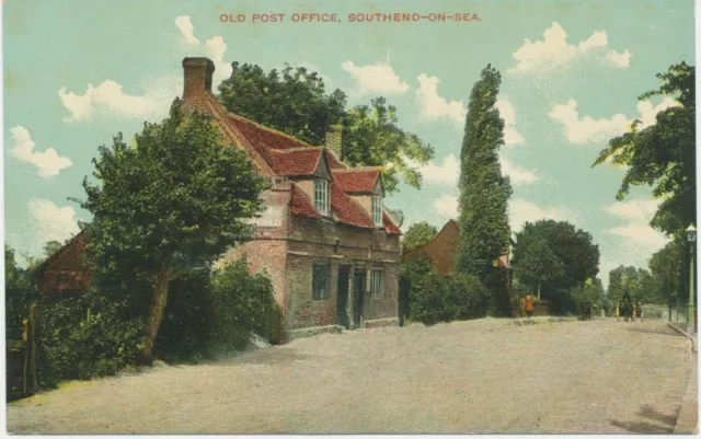 GB ca. 1910 superb mint Post Card „Old Post Office SOUTHEND-ON-SEA“ (Essex)