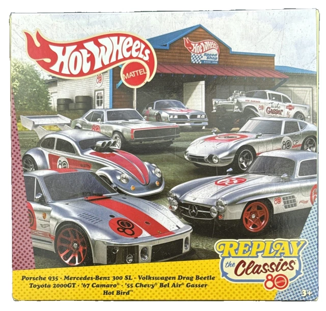 Set 7 Hot Wheels Replay The Classics - 80° Anniversario, Collezione 2025, Nuovo Sigillato